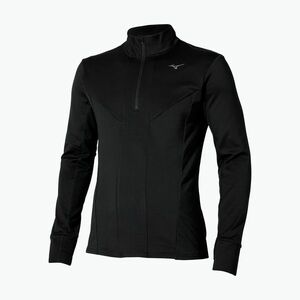 Férfi Mizuno Active Warm Half Zip futó hosszú ujjú fekete (Active Warm Half Zip J2GCC50509) kép