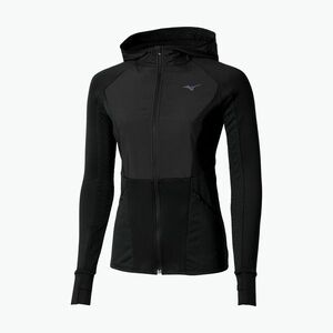 Női futó dzseki Mizuno Active Warm Hybrid Full Zip kapucnis dzseki fekete (Active Warm Hybrid Full Zip Hooded J2GCC70109) kép