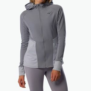 Női Mizuno Active Warm Hybrid teljes cipzáras, kapucnis quicksilver futódzseki (Active Warm Hybrid Full Zip Hooded J2GCC70106) kép