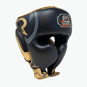 Rival RHG100 profi bokszsisak fejvédő fekete/arany (RHG100 Professional Headgear RHG100-BLACK/GOLD) kép