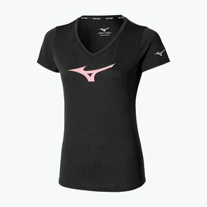 Női futópóló Mizuno Core Runbird Tee fekete/mályva színű (Core Runbird Tee J2GAC71096) kép