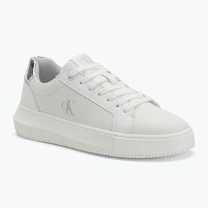 Calvin Klein női cipő YW0YW01769 Chunky Cupsole Low Mg fényes fehér/ezüst (Chunky Cupsole Low Mg YW0YW017690LI) kép