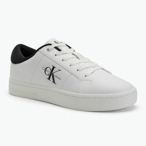 Calvin Klein női cipő YW0YW01444 Classic Cupsole Lowlaceup Lth Wn világos fehér/fekete (Classic Cupsole Lowlaceup Lth Wn YW0YW014440GM) kép