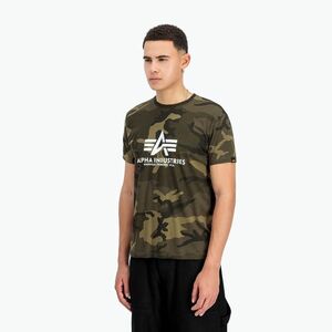 Férfi Alpha Industries Basic Camo oliva színű terepszínű póló póló (Basic Camo 100501C239) kép