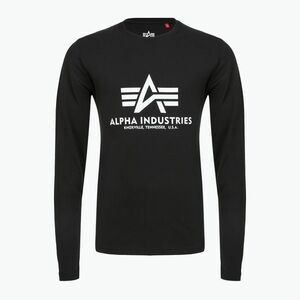 Férfi Alpha Industries Basic T fekete hosszú ujjú póló (Basic T 10051003) kép