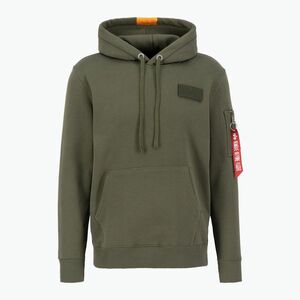 Férfi Alpha Industries Red Stripe Hoodie sötétzöld (Red Stripe Hoodie 178314257) kép