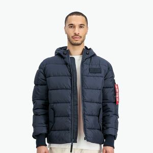 Férfi Alpha Industries kapucnis puffer dzseki Faux Down kabát rep.blue (Hooded Puffer Faux Down 11811307) kép
