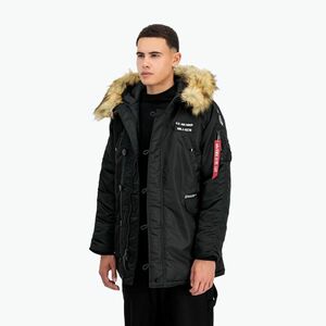 Alpha Industries férfi dzseki N3B Airborne kapucnis fekete (N3B Airborne Hooded 18814103) kép