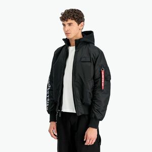 Férfi Alpha Industries MA-1 D-Tec Sleeve Embroidery Bomber fekete/fényvisszaverő kabát (MA-1 D-Tec Sleeve Embroidery Bomber 133104285) kép