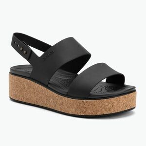 Női Crocs Brooklyn Cork Low Wedge szandál fekete/fekete (Brooklyn Cork Low Wedge 211144-060) kép