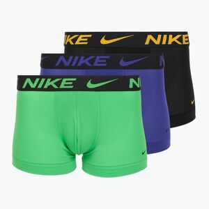 Nike Dri-FIT Cotton Trunk férfi boxeralsó 3 pár deep night/university gold/zöld sokk (Dri-FIT Trunk KE1224-66G) kép