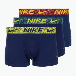 Férfi boxeralsó Nike Dri-Fit Essential Micro Trunk 3 pár kék void/lgh crim/brht citron/evergrn aura/abst wb (Dri-Fit Essential Micro Trunk KE1156-405) kép