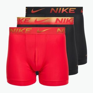 Férfi boxeralsó Nike Dri-Fit Essential Micro Boxer Brief 3 pár egyetemi piros/fekete/fekete metál grdient wb (Dri-Fit Essential Micro KE1157-622) kép