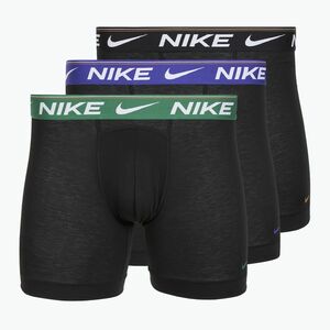 Nike Dri-FIT Ultra Comfort férfi boxeralsó 3 pár fekete evrgreen aura/deep night/fekete derékpántos fekete pár (Dri-FIT Ultra Comfort KE1257-UA7) kép