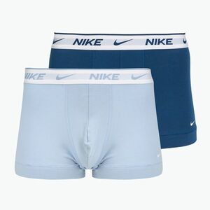 Férfi boxeralsó Nike Everyday Cotton Stretch Trunk 3 pár világos hadseregkék/kék erő/fehér derékszíjjal (Everyday Cotton Stretch Trunk KE1085-JRI) kép