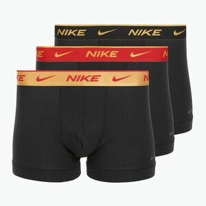 Férfi Nike Everyday Cotton Stretch Trunk boxeralsó 3 pár kék/egyetemi piros/búzakék arany/fekete magas fényű wb (Everyday Cotton Stretch Trunk KE1008-U9W) kép