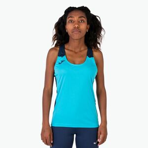 Női Joma Record II Tank Top fluor türkiz/tengerészkék futópóló (Record II Tank Top 901396.013) kép