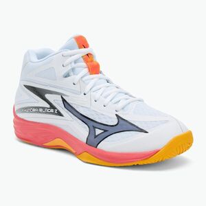 Mizuno Thunder Blade Z Mid fehér/tüzes korall 2/citrus röplabdacipő (Thunder Blade Z Mid V1GA237598) kép