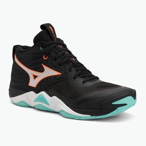 Röplabda cipő Mizuno Wave Momentum Elite Mid fekete/angol/jégzöld (Wave Momentum Elite Mid V1GA251712) kép