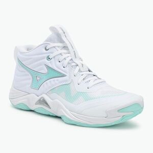 Női röplabda cipő Mizuno Wave Momentum Elite Mid fehér/kék színű (Wave Momentum Elite Mid V1GC251745) kép