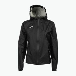 Női futókabát Joma R-City Iconic esőkabát fekete (R-City Iconic Raincoat 901528.100) kép