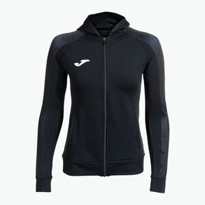 Női Joma Elite XI Hoodie fekete/antracit futó melegítőfelső (Elite XI Hoodie 902257.110) kép
