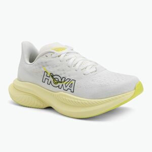 Női futócipő HOKA Mach 6 fehér/neon hoka citrus (Mach 6 1147810-WNH) kép