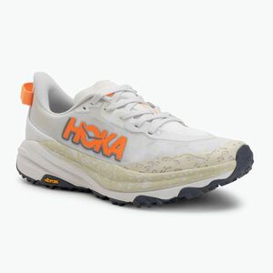Férfi futócipő HOKA Speedgoat 6 fehér/neon mandarin (Speedgoat 6 1147791-WNG) kép