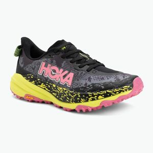 Női futócipő HOKA Speedgoat 6 fekete/neon rózsaszín (Speedgoat 6 1147811-BNNH) kép
