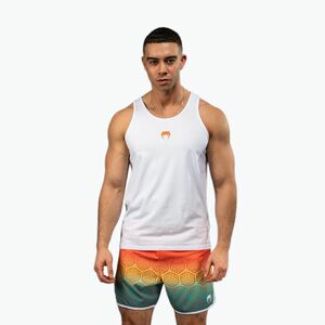 Férfi edzőpóló Venum Echo fehér/narancs naplemente (Echo Tank Top VENUM-05760-009) kép