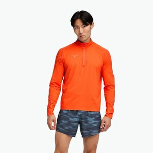 Férfi futó pulóver HOKA GlideTech negyed cipzárral lava (GlideTech Quarter Zip 1164156-LVA) kép