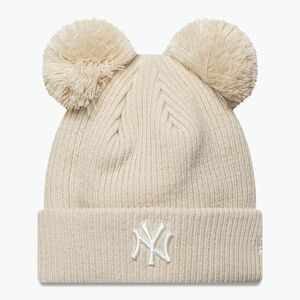 Női téli sapka New Era Double Pom Beanie New York Yankees stone (Double Pom Beanie New York Yankees 60691353) kép