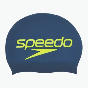 Speedo nyomtatott szilikon úszósapka éjszakai/biztonsági sárga (Printed Silicone 8-0838517966) kép