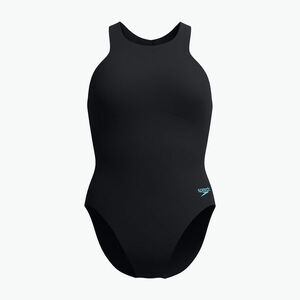 Speedo Racer Zip női egyrészes fürdőruha beépített melltartóval antracit antracit (Racer Zip with Built in Swim Bra 8-00369500334) kép