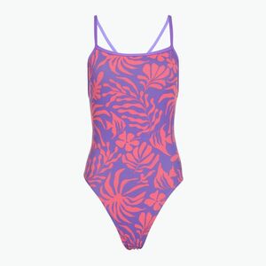 Női egyrészes úszódressz Speedo FL Printed Web Back korallfürt/indigókék ragyogás (FL Printed Web Back 8-00477418758) kép