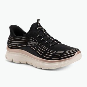 Női cipők SKECHERS Summits Plus Soft Luster fekete/rózsaarany (Summits Plus Soft Luster 150611 BKRG) kép