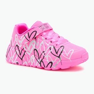 Gyerekcipők SKECHERS Uno Lite Love Levitate forró rózsaszín/többszínű (Uno Lite Love Levitate 314078L HPMT) kép