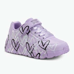 Gyerekcipők SKECHERS Uno Lite Love Levitate levendula/többszínű (Uno Lite Love Levitate 314078L LVMT) kép