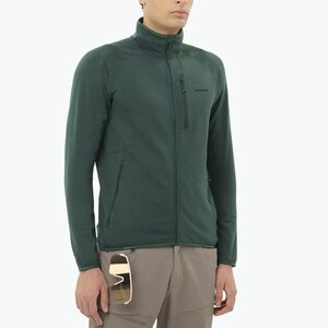 Férfi Salomon Essential Lighwarm teljes cipzáras túrapulóver green gables színben (Essential Lighwarm Full Zip LC2706900) kép