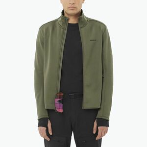 Férfi Salomon Outline Warm Fleece Full Zip teljes cipzáras szőlőlevél pulóver (Outline Warm Fleece Full Zip LC2608800) kép