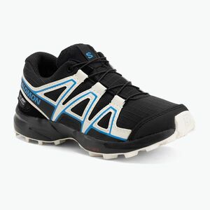 Gyerek futócipő Salomon Speedcross Waterproof fekete/vanília jég/francia kék (Speedcross Waterproof L47733700) kép