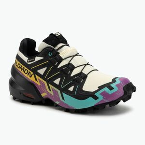 Női futócipő Salomon Speedcross 6 GTX átlátszó sárga/fekete/vízesés (Speedcross 6 GTX L47880200) kép