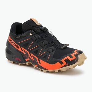 Férfi futócipő Salomon Speedcross 6 GTX fekete/sokk narancs/fehér bors (Speedcross 6 GTX L47879500) kép