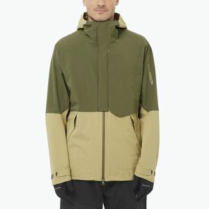 Férfi softshell dzseki Salomon Outherpath Pro 2.5 l szürke zöld/szőlőlevél (Outherpath Pro 2.5 l LC2643300) kép