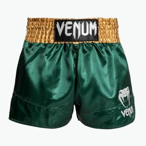 Férfi edzőshort Venum Classic Muay Thai zöld/arany/fehér. Méret: S kép