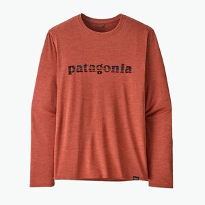 Férfi Patagonia Cap Cool Daily Graphic Shirt '73 szöveges logó / potters red x-dye hosszú ujjú póló (Cap Cool Daily Graphic Shirt 45190) kép