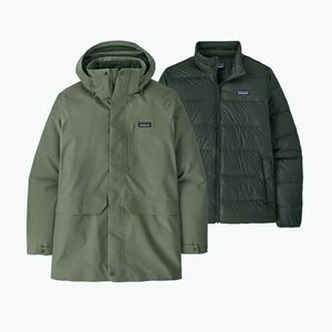 Férfi Patagonia Tres 3 az 1-ben Parka régi növekedés zöld kabát (Tres 3-in-1 Parka 28389) kép