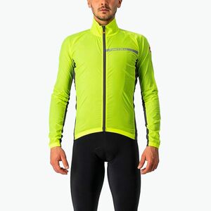 Férfi Castelli Squadra Stretch elektromos lime/sötétszürke kerékpáros kabát (Squadra Stretch 4521511_383) kép