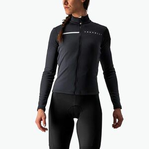 Női kerékpáros pulóver Castelli Sinergia 2 Jersey FZ W könnyű fekete/fehér (Sinergia 2 Jersey Fz W 4521531_085) kép