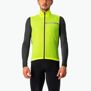 Férfi Castelli Squadra Stretch electric lime/sötétszürke kerékpáros mellény (Squadra Stretch 4521512_383) kép